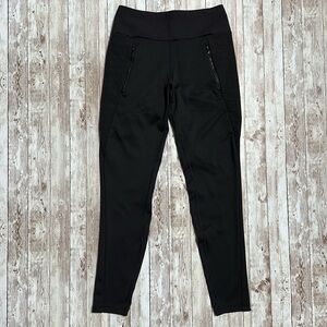 Athleta Peak Hybrid Fleece Tight Leggings Black sz Small Women's Quilted Cargo